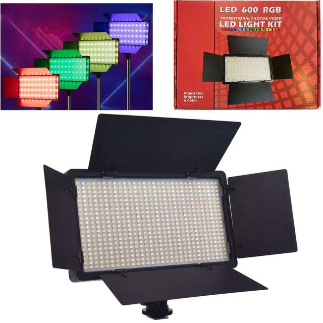 Panneau LED U600+ RGB Bicolore 40W avec Trépied 2m – Éclairage Vidéo & Photo Professionnel – Télécommande Incluse - Hold.ma